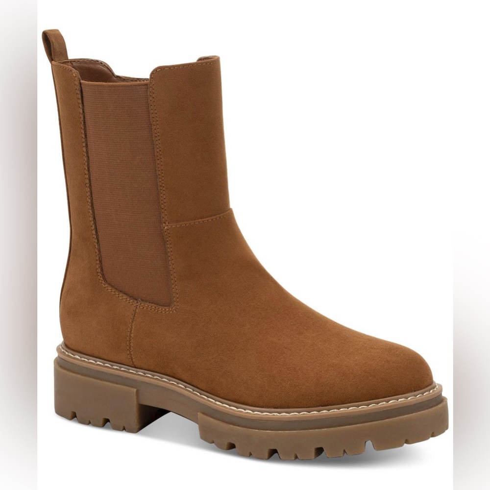 SUN + STONE Women's Brown Burklee Booties Size 5